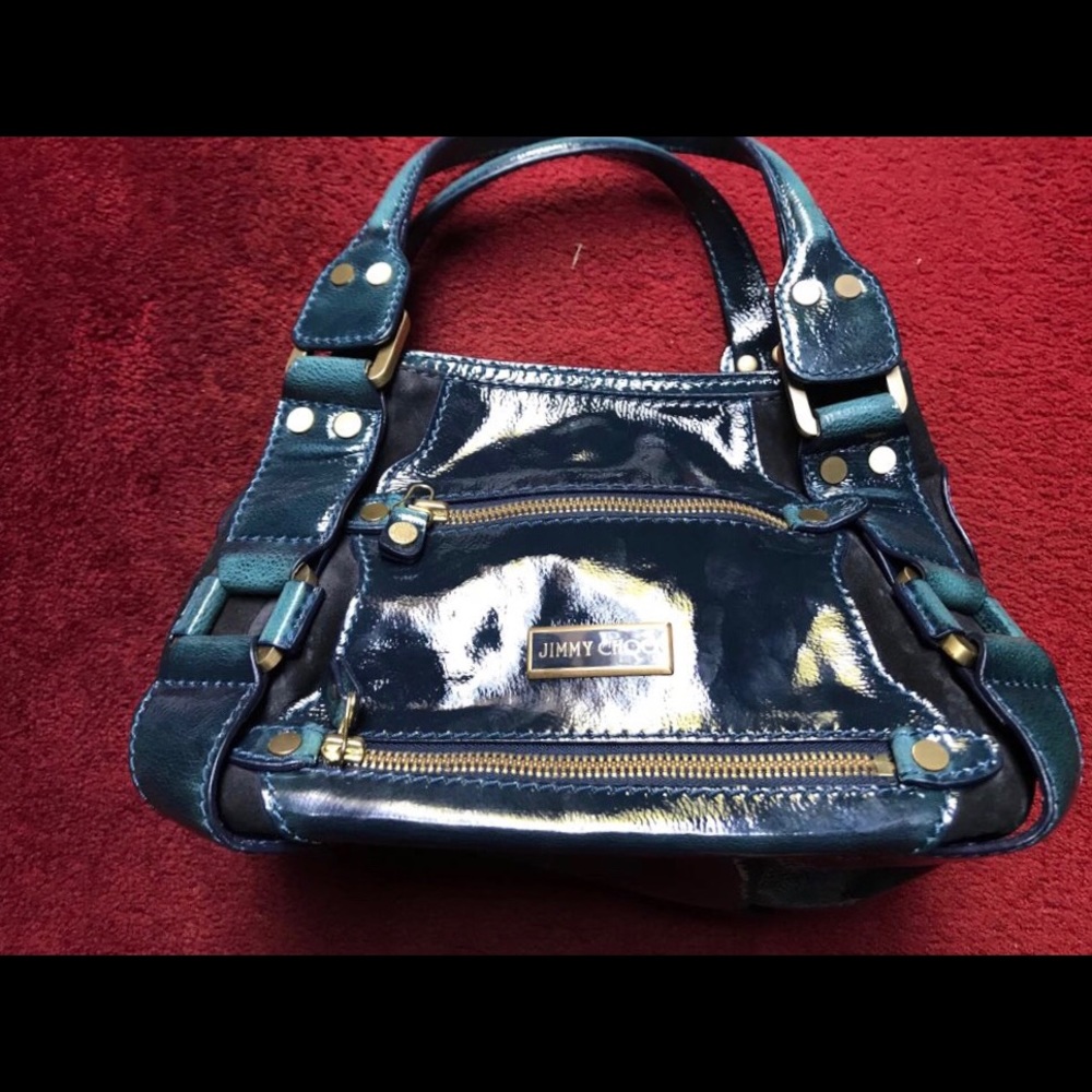 Authentic Jimmy choo blue/ green bag.